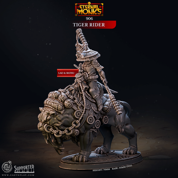 Tiger Rider 3D-printed model