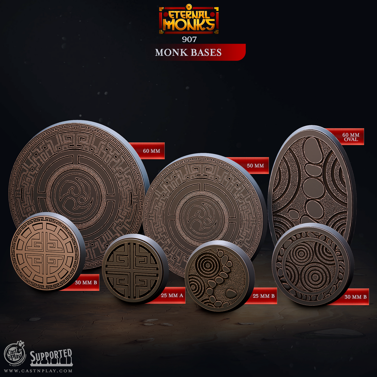 Monk Bases 3D-printed model