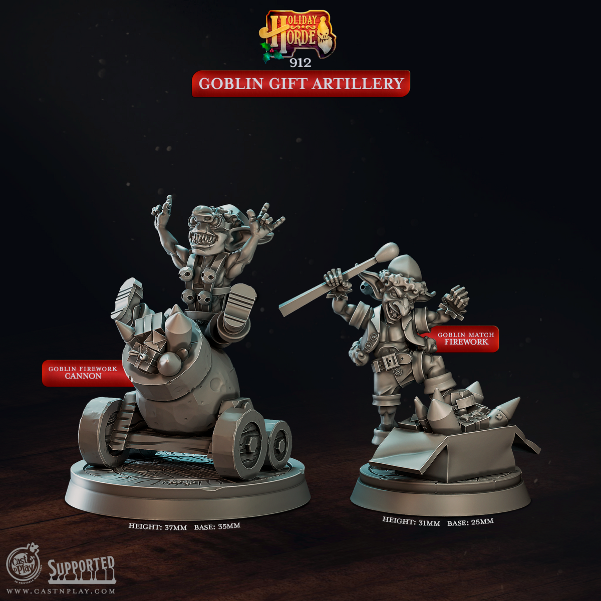 Goblin Gift Artillery 3D-printed model