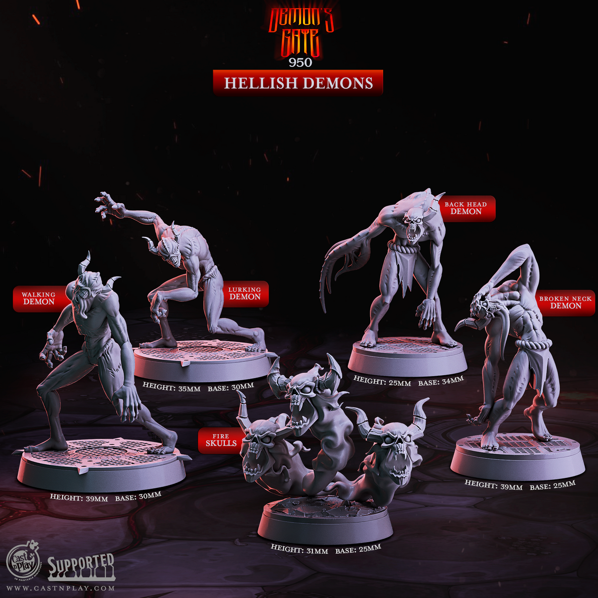 Hellish Demons 3D-printed model