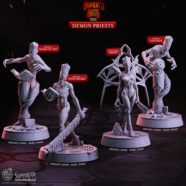Demon Priests 3D-printed model