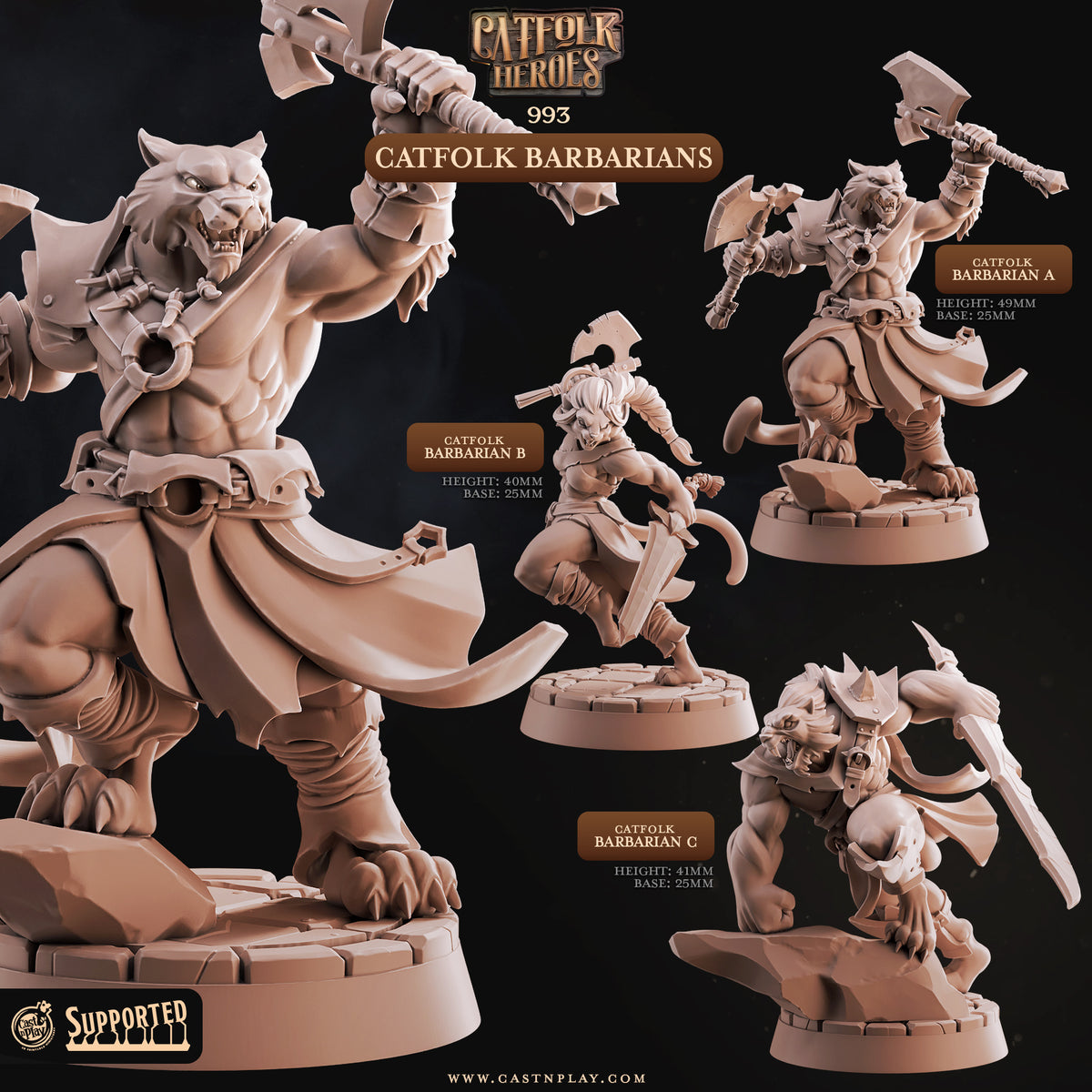 Catfolk Barbarians