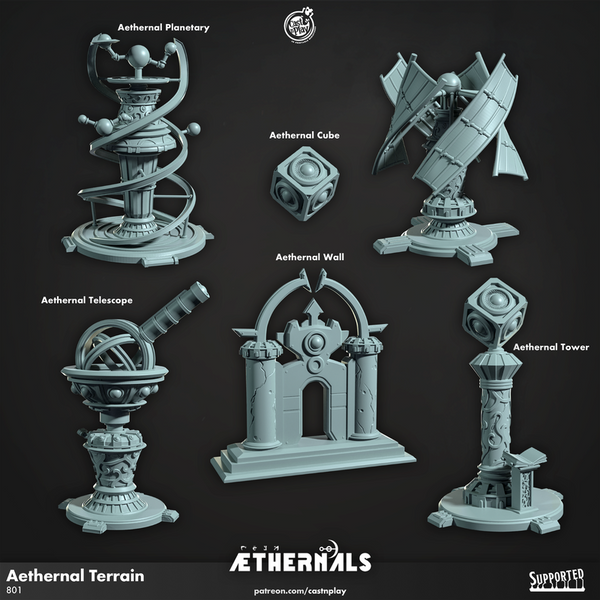 Aethernal Terrain 3D-printed model