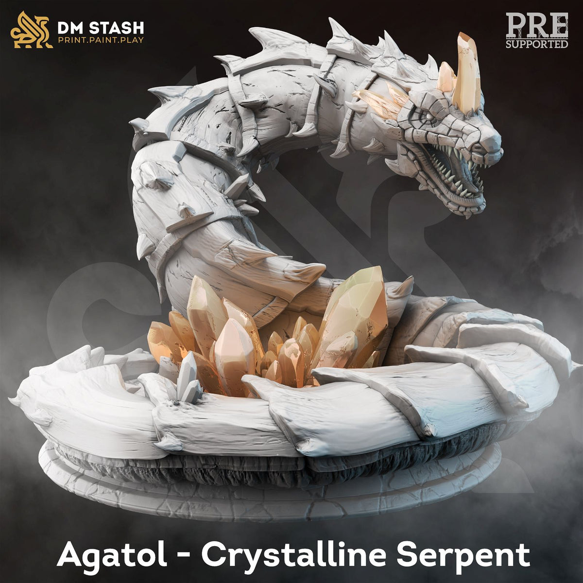 Agatol Crystalline Serpent - The Printable Dragon