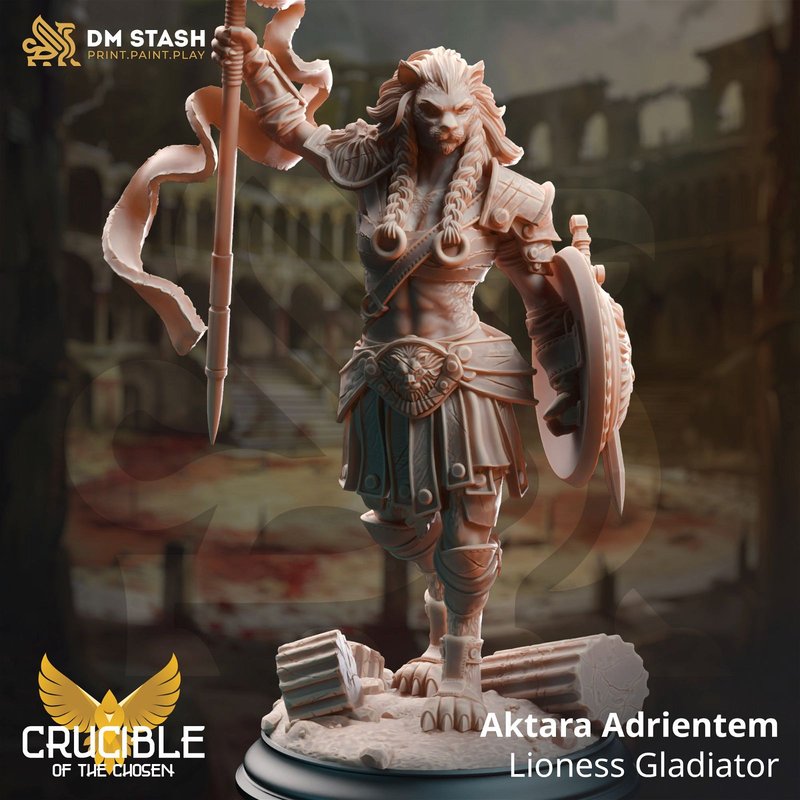 Aktara Adrientem - Lioness Gladiator 3D-printed model