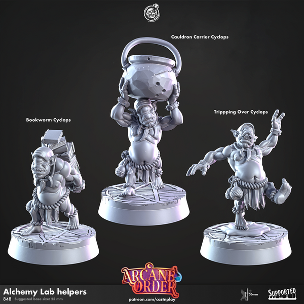 Alchemy Lab helpers 3D-printed model