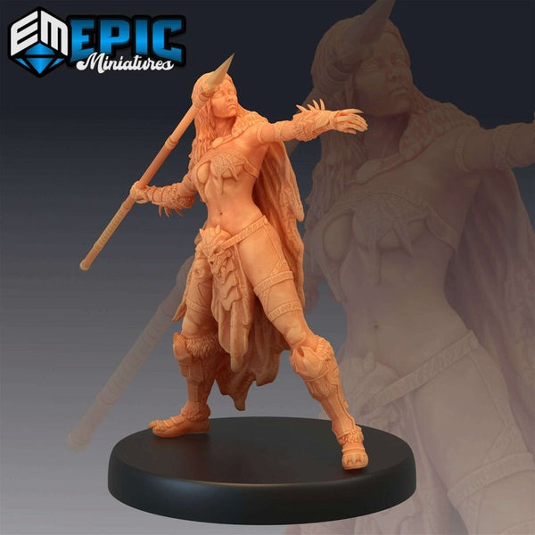 Amazon Spearwoman 3D-printed model