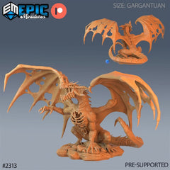 Ancient Blue Zombie Dragon 3D-printed model