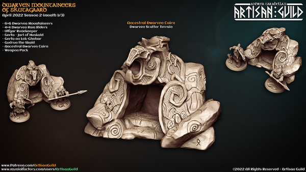 Ancient Dwarven Cairn 3D-printed model
