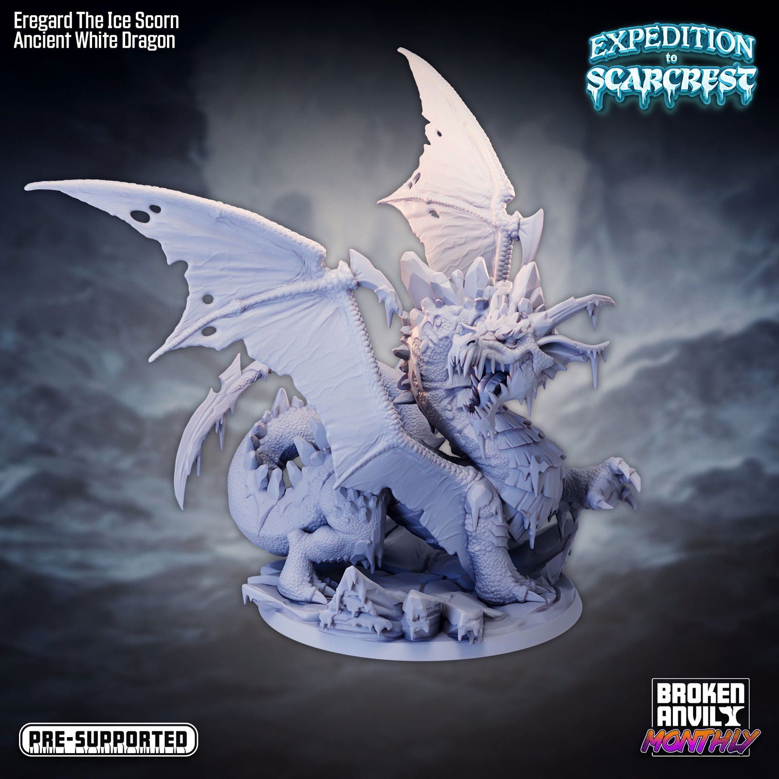 Ancient White Dragon - The Printable Dragon