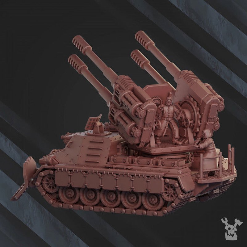 Anti-aircraft cannon "Ural Lynx" UL-87 3D-printed model