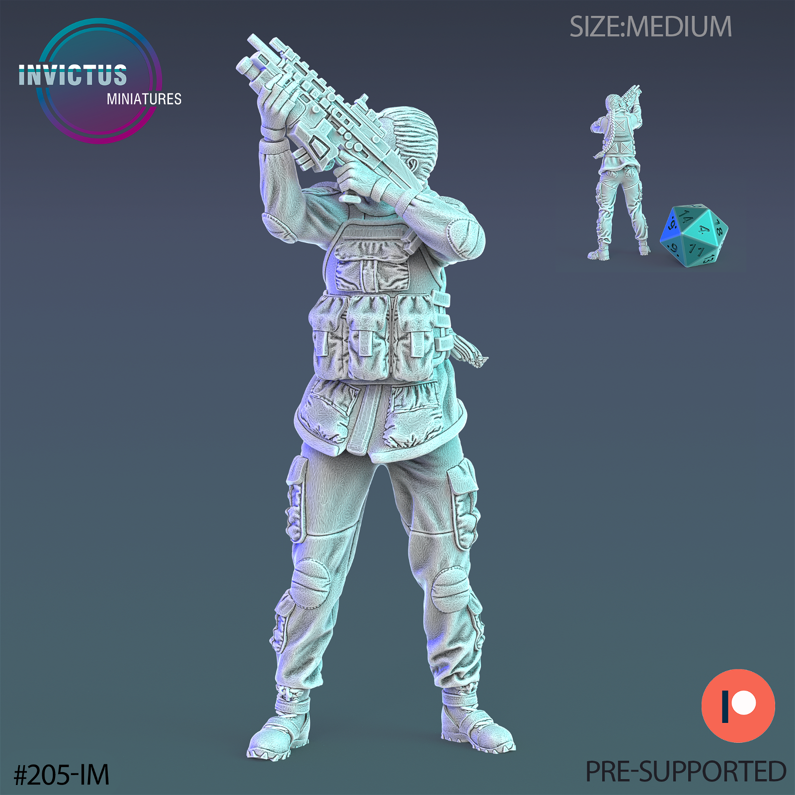 Army Soldier Female - The Printable Dragon