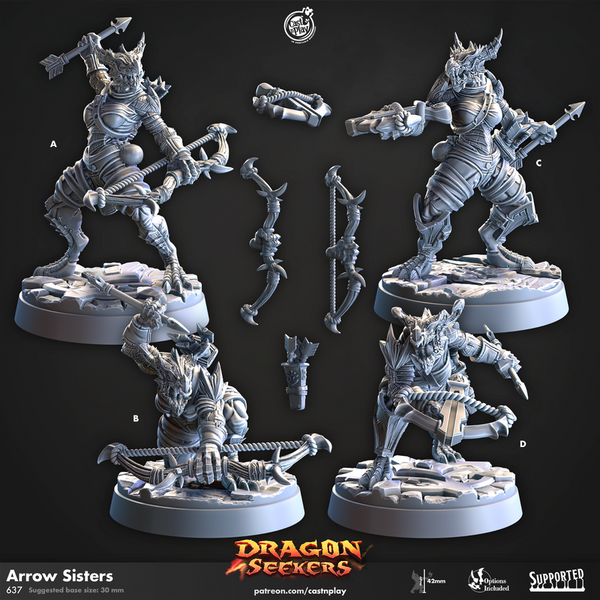 Arrow Sisters 3D-printed model