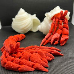 Articulated Hermit with Shell 3D-printed model