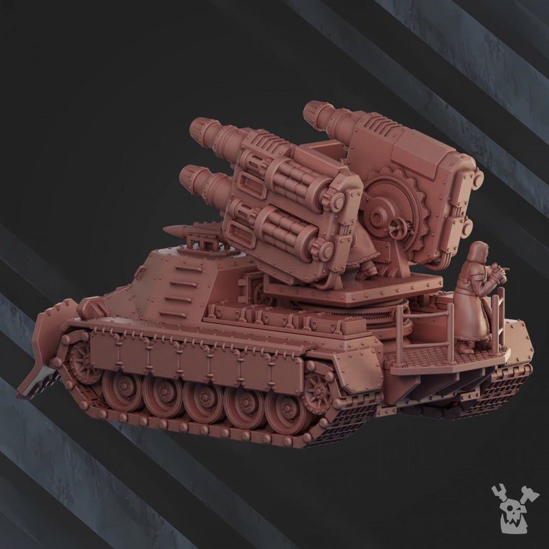 Artillery Tank -Red Napoleon- RN-937 3D-printed model