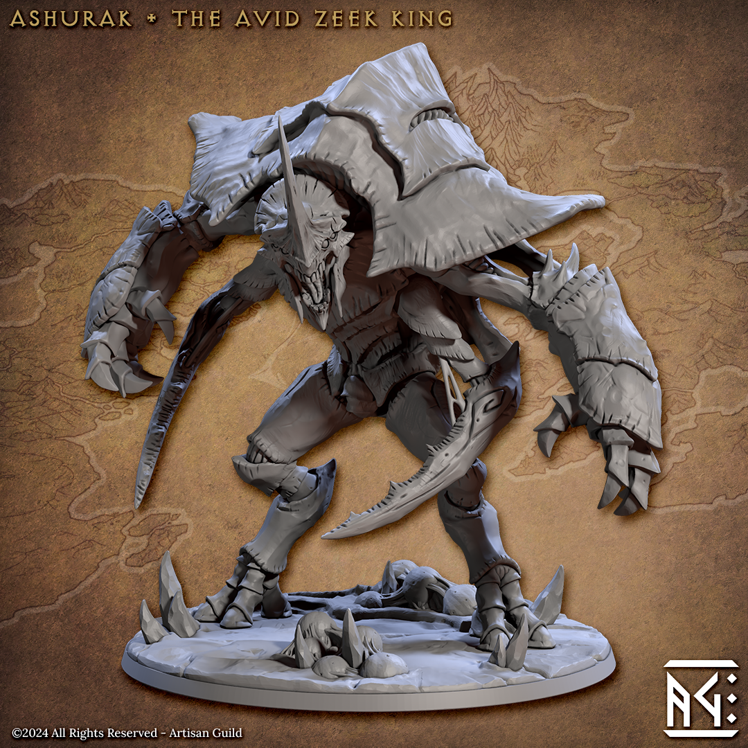 Ashurak The Avid Zeek King - The Printable Dragon