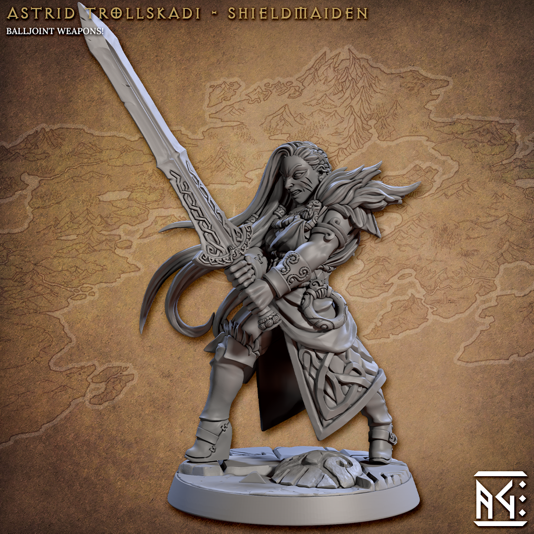 Astrid Trollskadi Shieldmaiden - The Printable Dragon