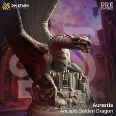 Aurestia Ancient Golden Dragon 3D-printed model