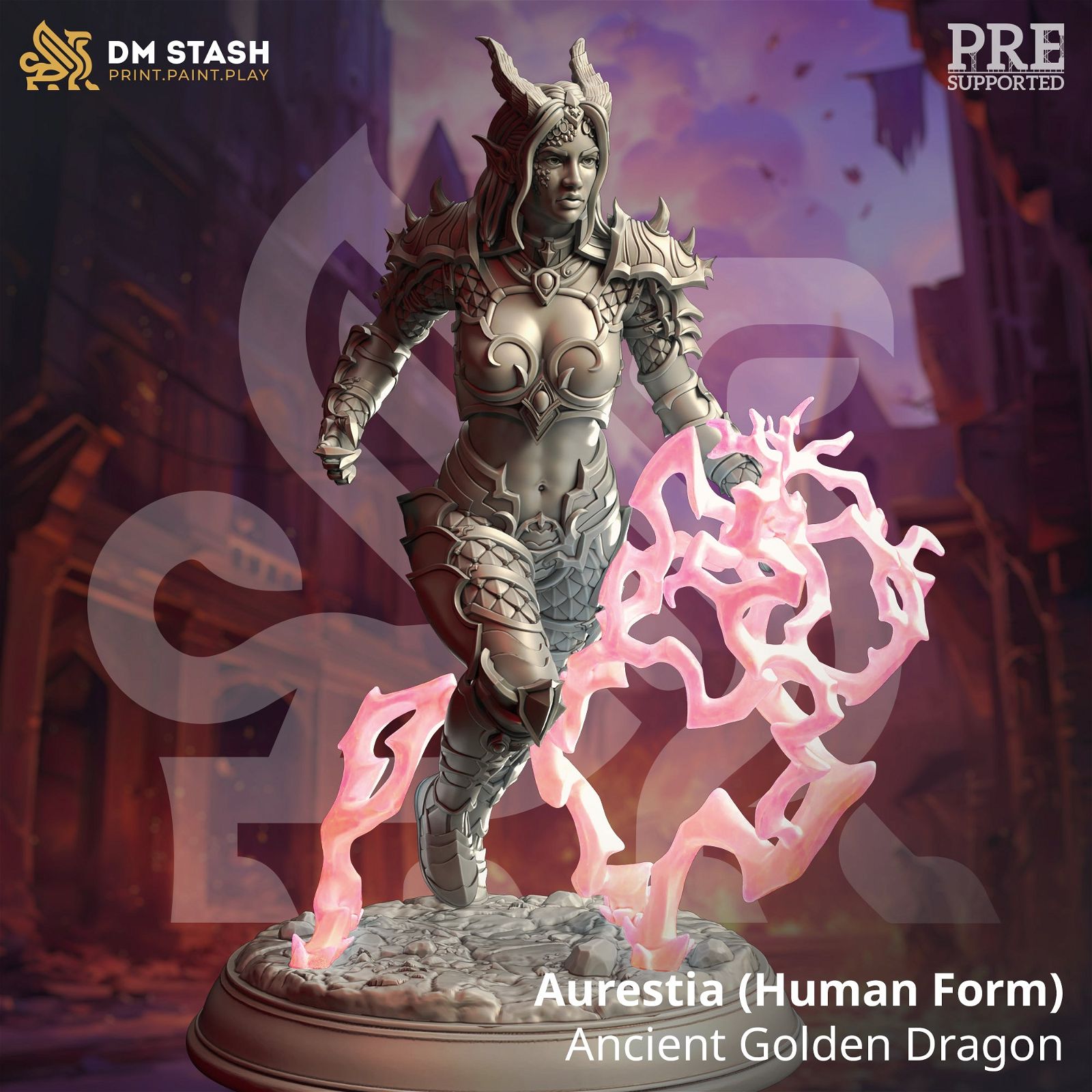 Aurestia (Humanform) - The Printable Dragon