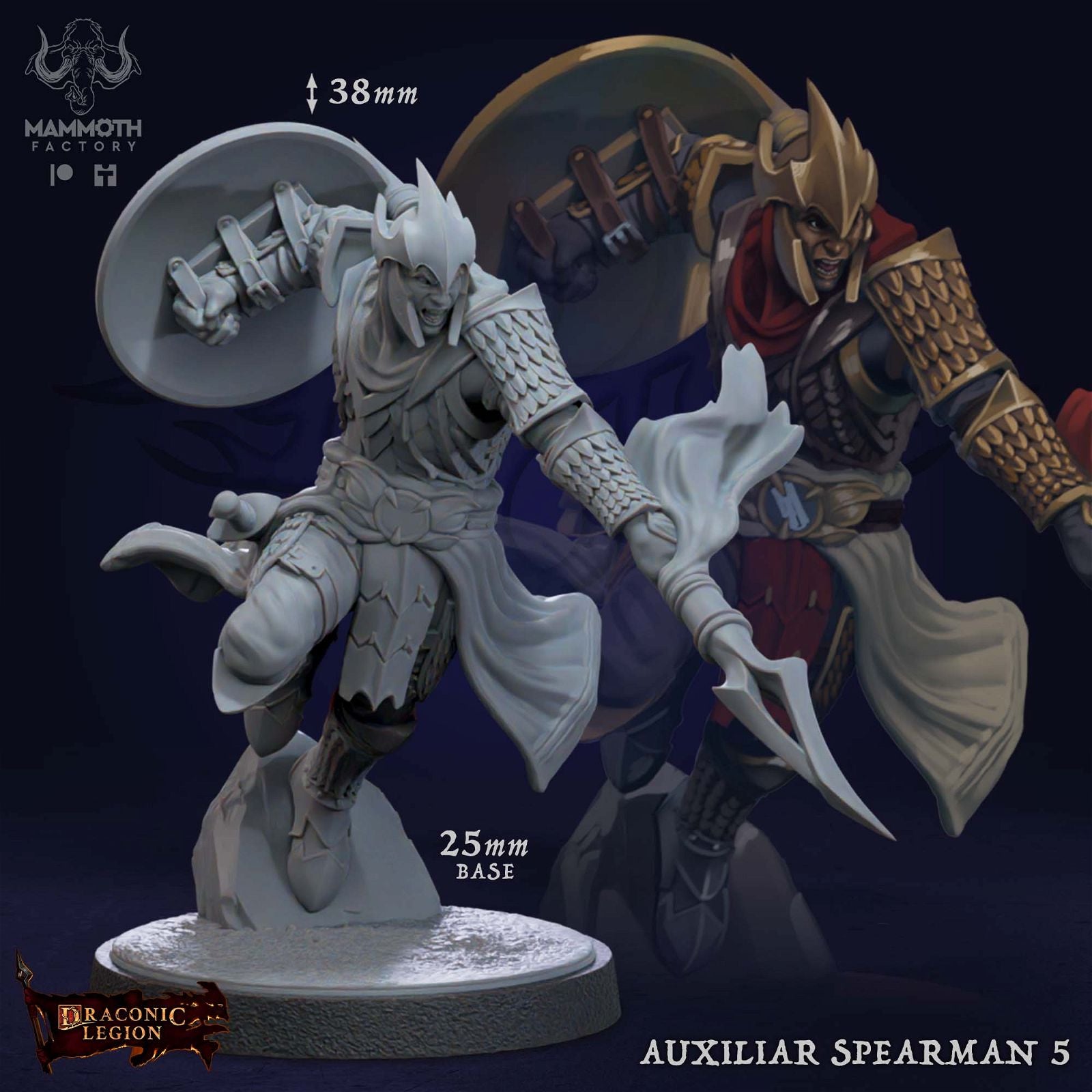 Auxilar Spearmen - The Printable Dragon