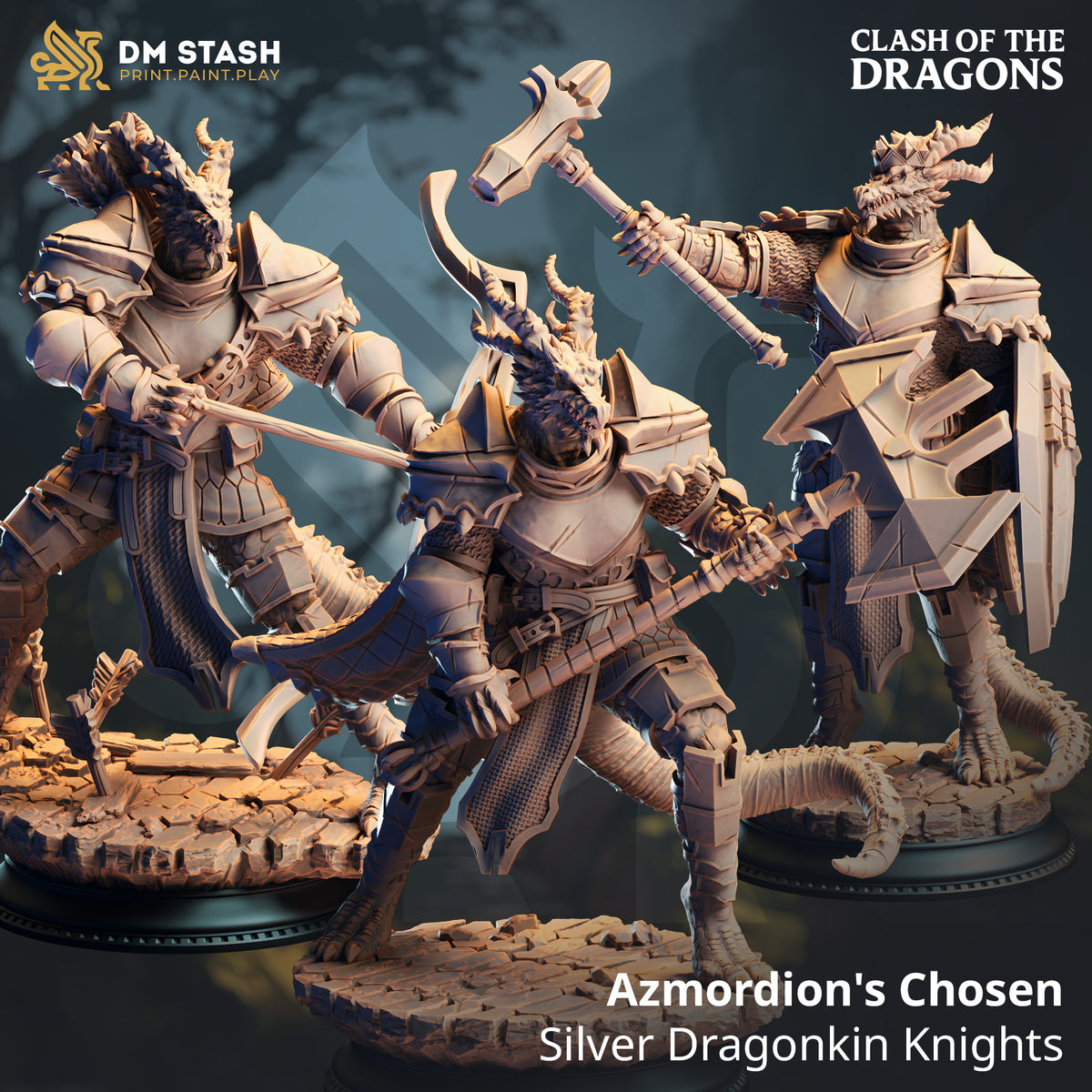 Azmordion s Chosen - Silver Dragonkin Knights