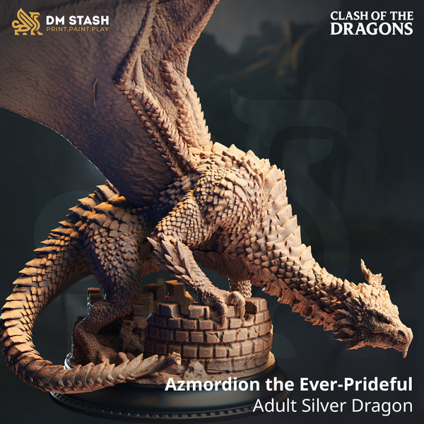 Azmordion the Ever-Prideful - Adult Silver Dragon