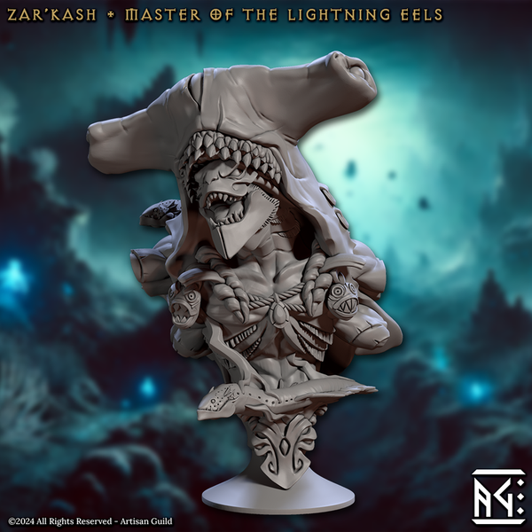 Zar'Kash Master Of The Light Eels Bust 3D-printed model