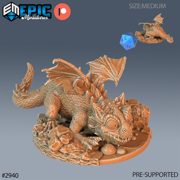 Baby Dragon 3D-printed model