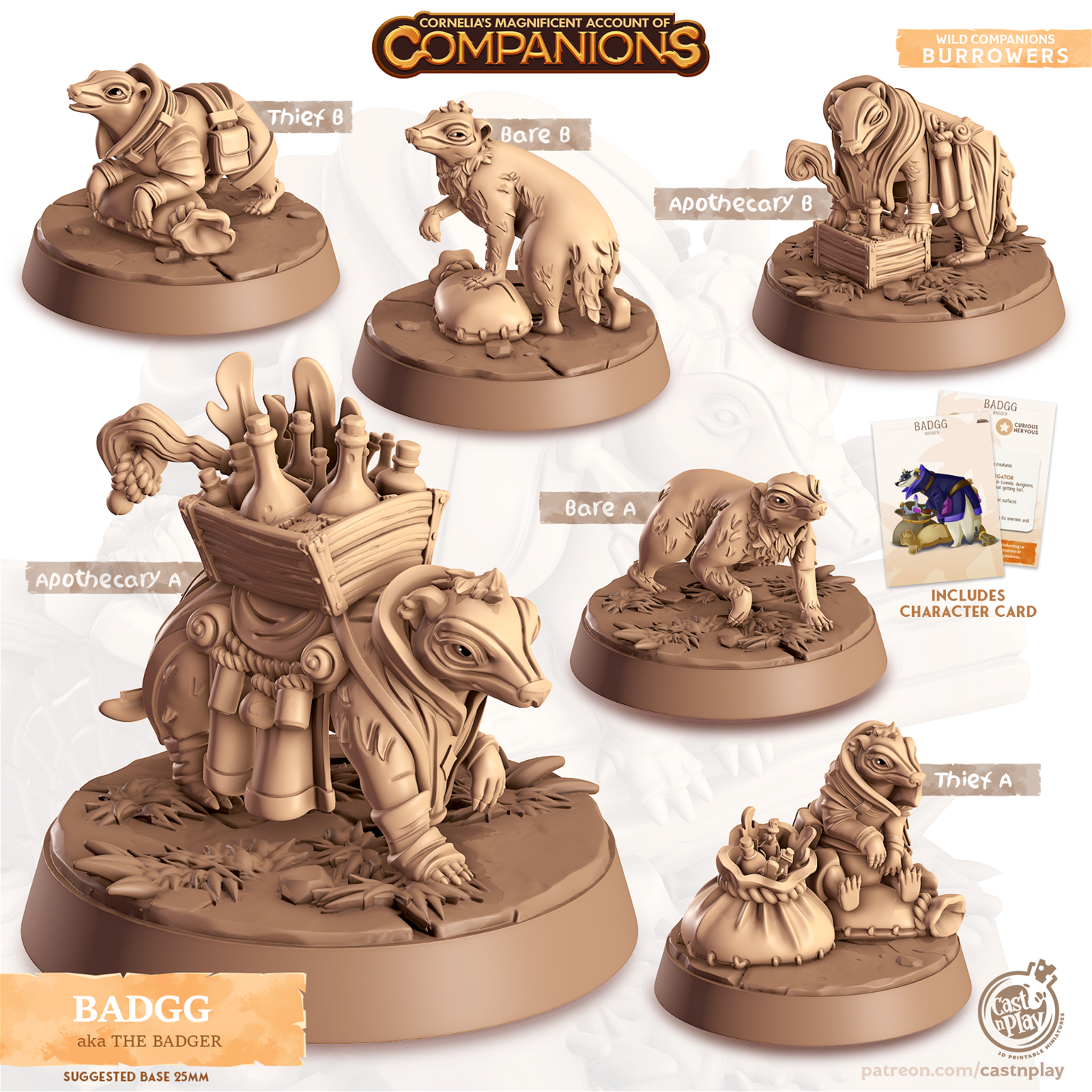 Badgg The Badger - The Printable Dragon