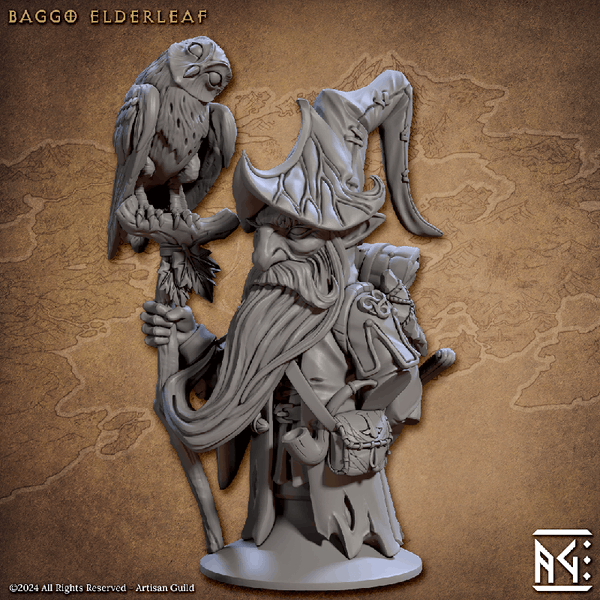 Baggo Elderleaf Bust 3D-printed model