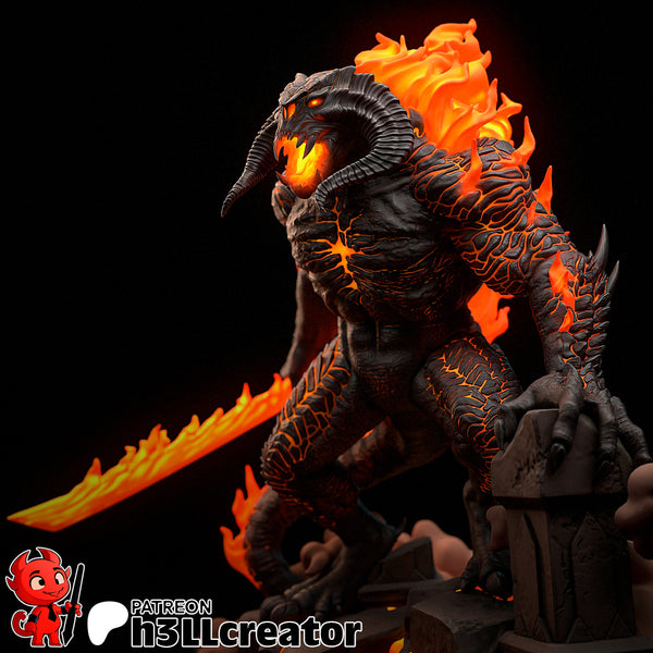 Balrog Bust 3D-printed model