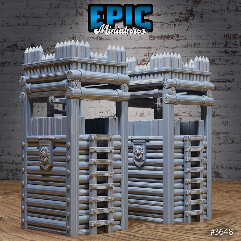 Bandit Camp Fortification Set 3D-printed model