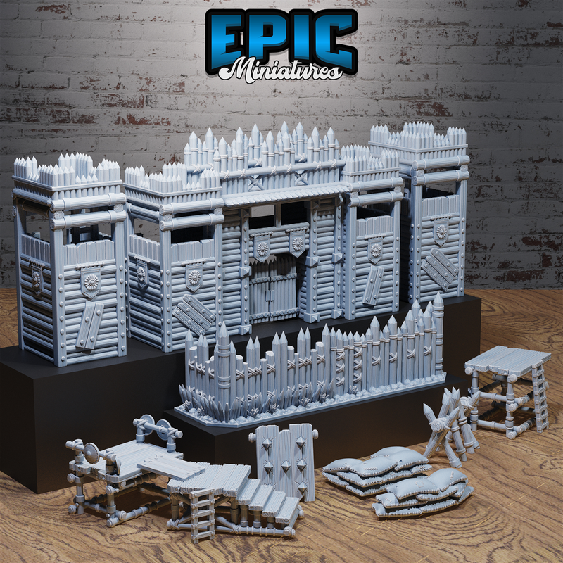 Bandit Camp Fortification Set 3D-printed model