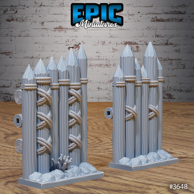 Bandit Camp Fortification Set 3D-printed model