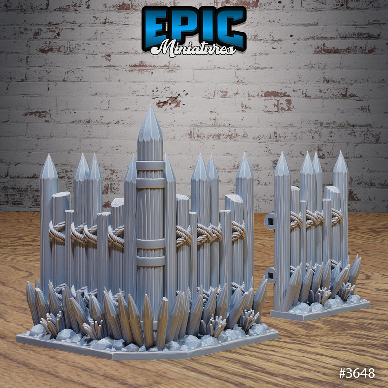 Bandit Camp Fortification Set 3D-printed model