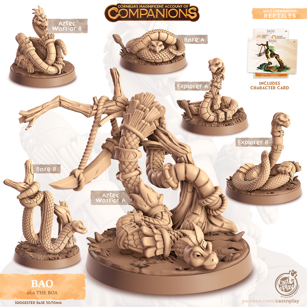 Bao The Boa 3D-printed model