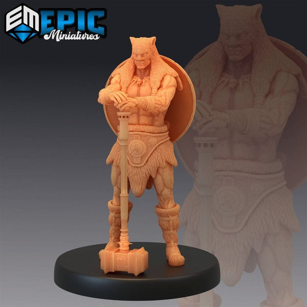 Barbarian Champion 3D-printed model