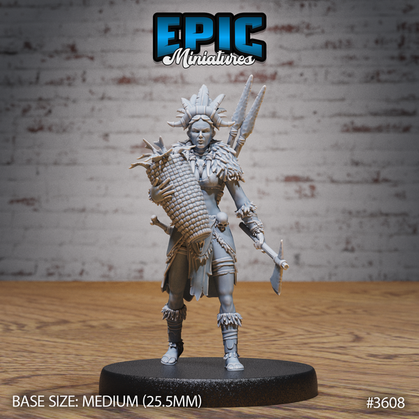 Barbarian Tribe Female 3D-printed model