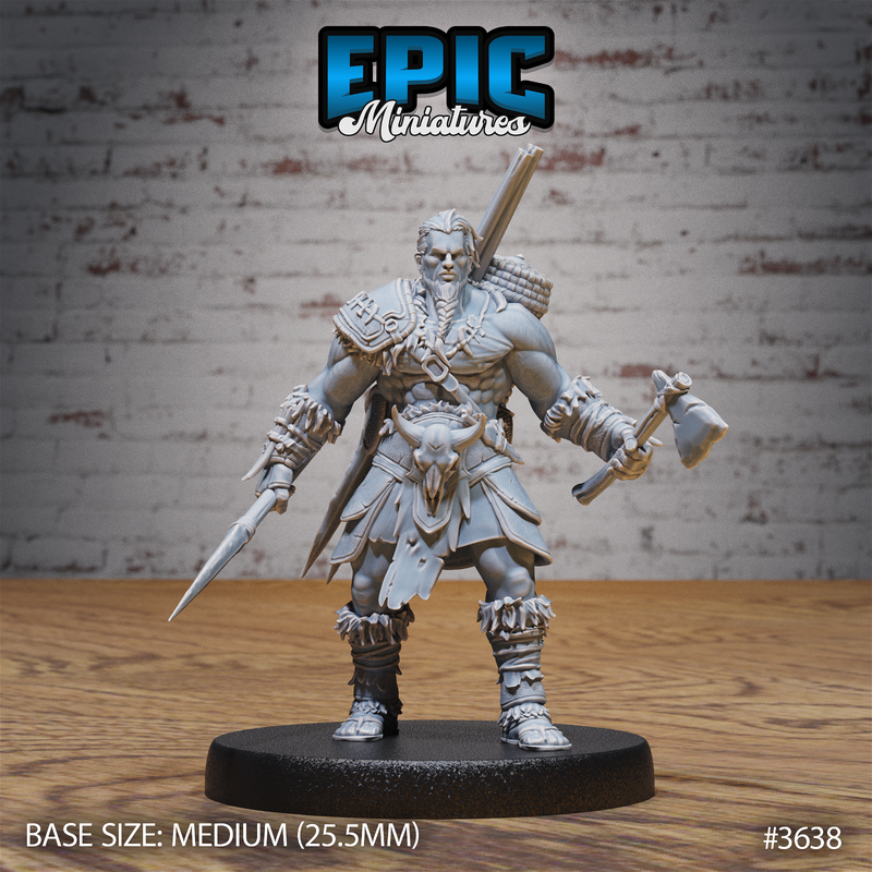 Barbarian Tribe Male 3D-printed model