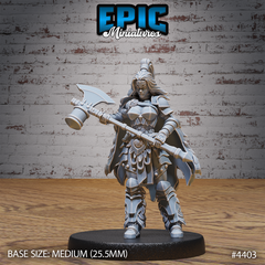 Barbarian Warrior Female 3D-printed model