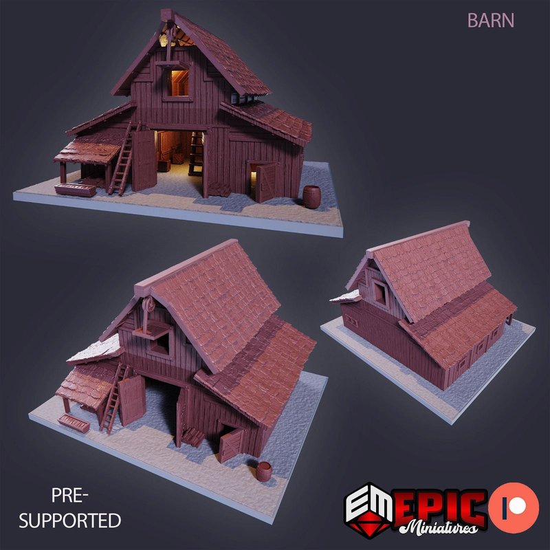 Barn 3D-printed model