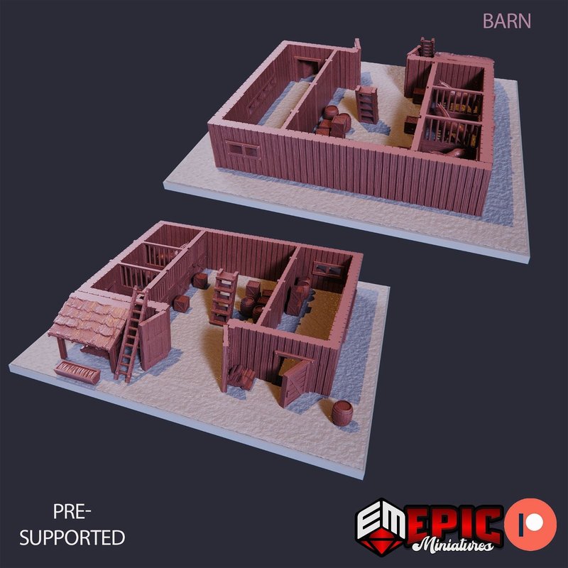 Barn 3D-printed model