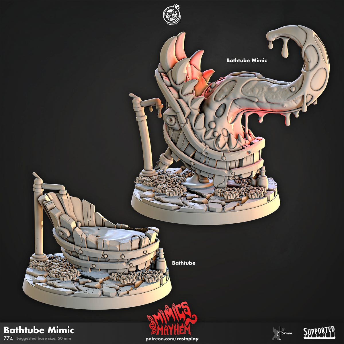 Bathtube Mimic - The Printable Dragon