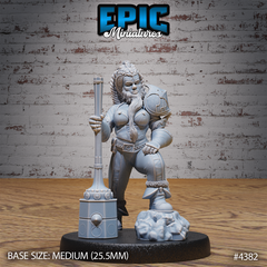 Bearded Female Dwarf 3D-printed model