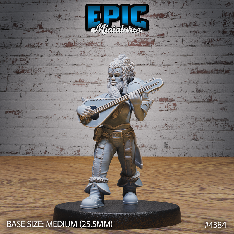 Bearded Female Dwarf 3D-printed model