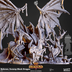 Belevon, Swamp Black Dragon 3D-printed model