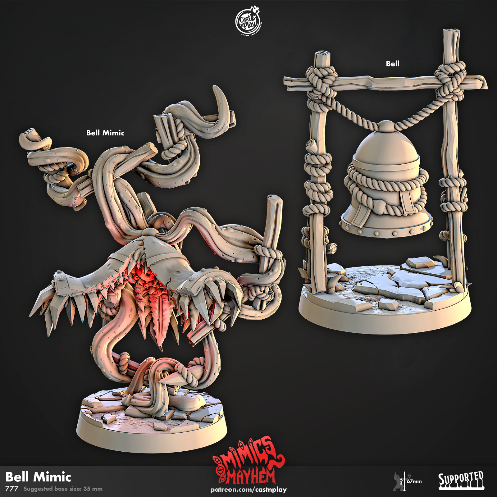 Bell Mimic - The Printable Dragon