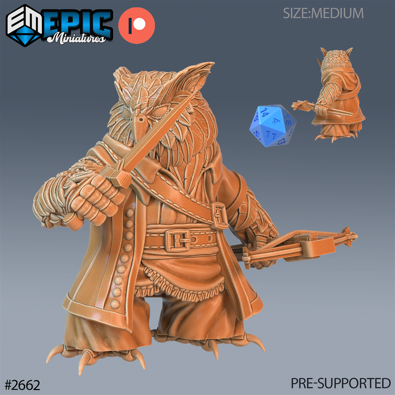 Bird Folk Owl Ranger 3D-printed model