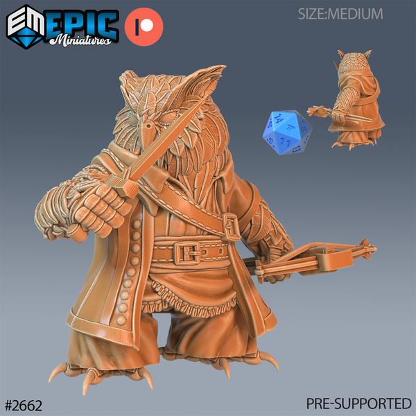 Bird Folk Owl Ranger 3D-printed model