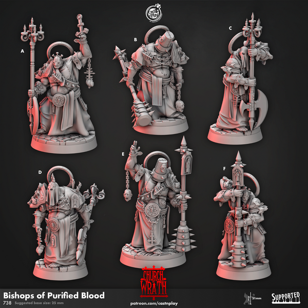 Bishops of Purified Blood 3D-printed model